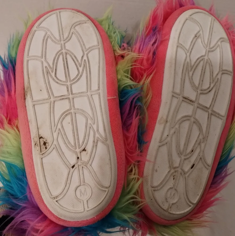 Girl's J Bunny Rainbow Slippers
